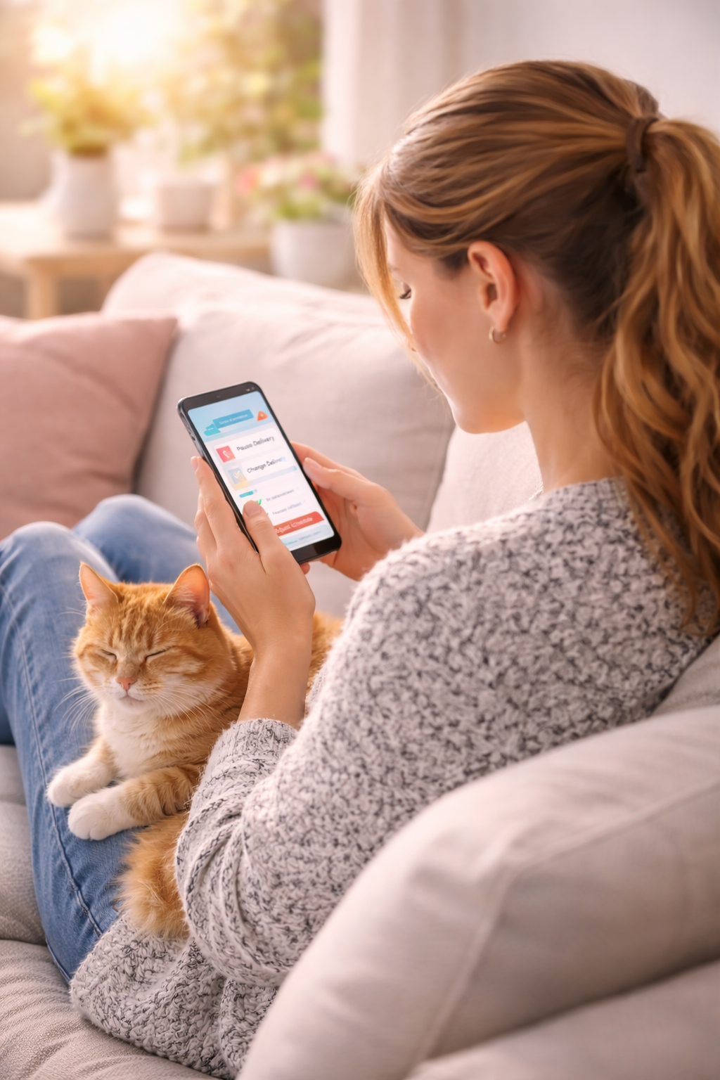 Katze wird gehalten